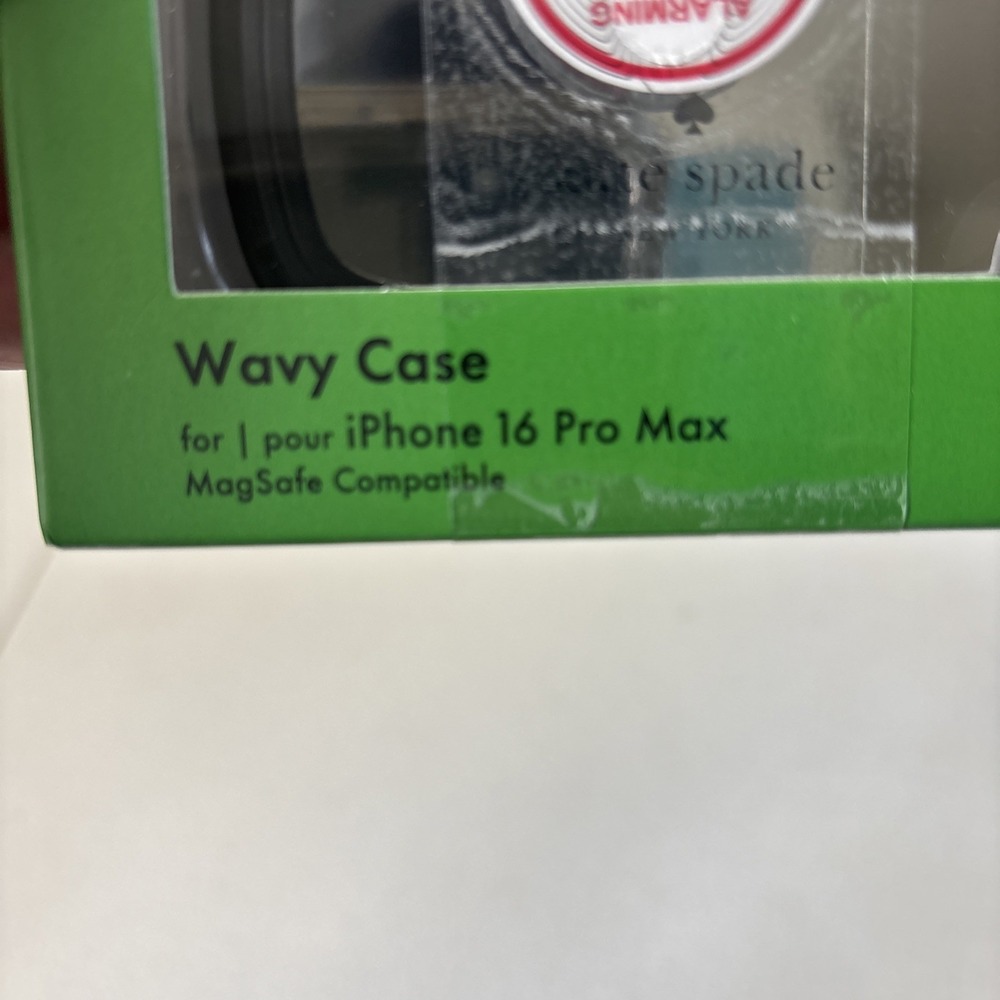 NWT Kate Spade iPhone 16 Pro Max Case W/ MagSafe compatible Black Wavy - Picture 3 of 8